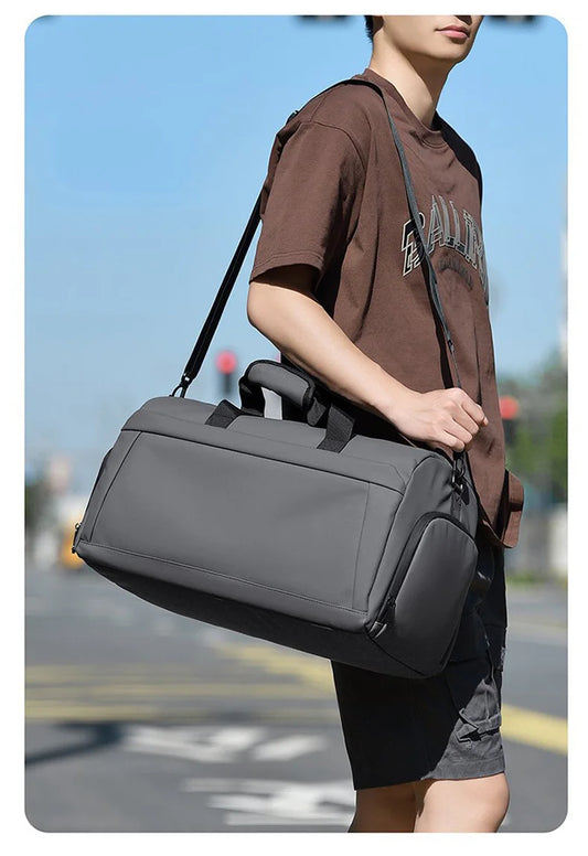 Oxford gym fitness bag multi-compartment wet dry separation shoes pocket outdoor - product image