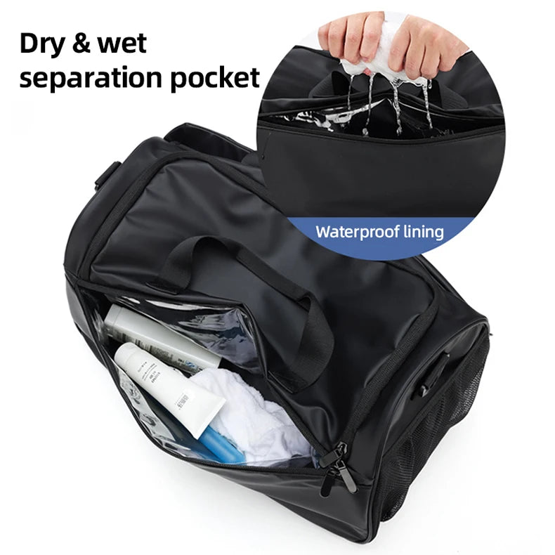 Oxford men's sports duffel bag with shoe compartment and multiple pockets - product image