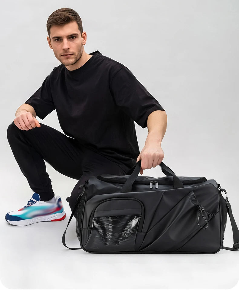 Oxford men's sports duffel bag with shoe compartment and multiple pockets - product image