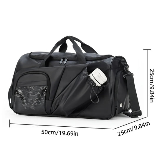 Oxford men's sports duffel bag with shoe compartment and multiple pockets - product image