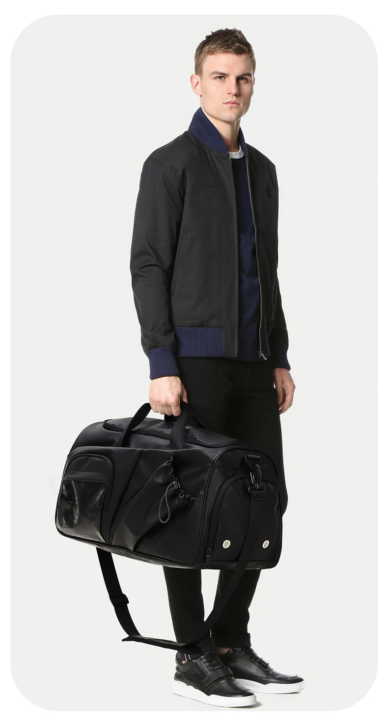 Oxford men's sports duffel bag with shoe compartment and multiple pockets - product image