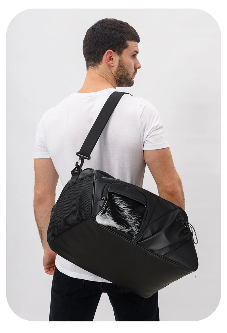 Oxford men's sports duffel bag with shoe compartment and multiple pockets - product image