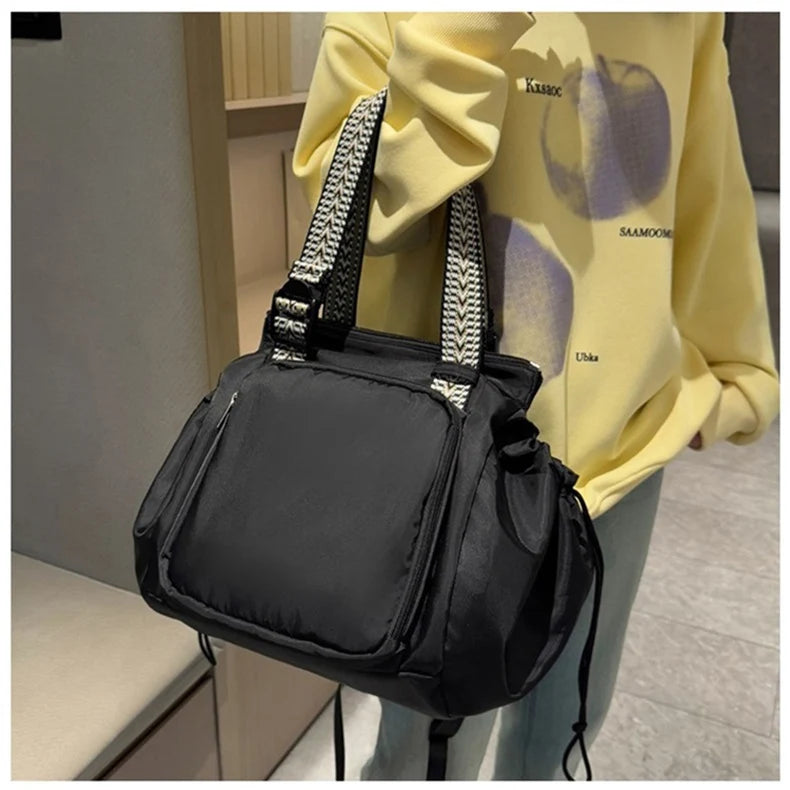 Oxford multi-functional versatile drawstring gym backpack with trolley strap - product image