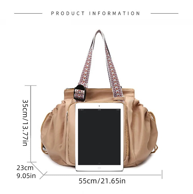 Oxford multi-functional versatile drawstring gym backpack with trolley strap - product image