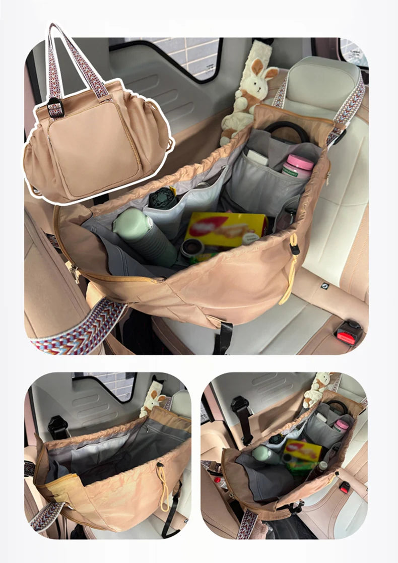 Oxford multi-functional versatile drawstring gym backpack with trolley strap - product image