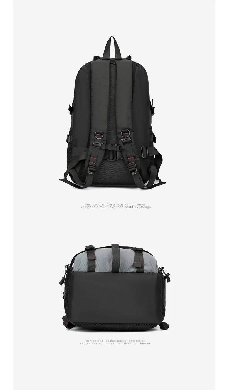 Oxford outdoor climbing backpack laptop shoe compartment multi-pocket - product image