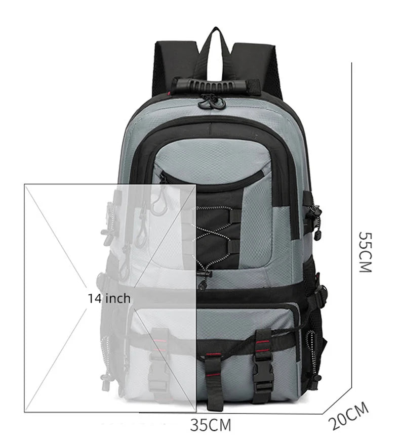 Oxford outdoor climbing backpack laptop shoe compartment multi-pocket - product image