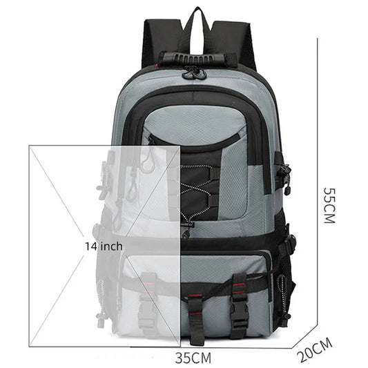 Oxford outdoor climbing backpack laptop shoe compartment multi-pocket - product image