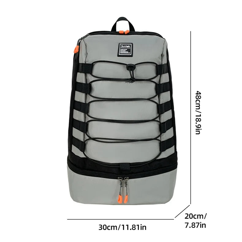 Oxford sport backpack shoes compartment multi-layer large capacity outdoor use - product image
