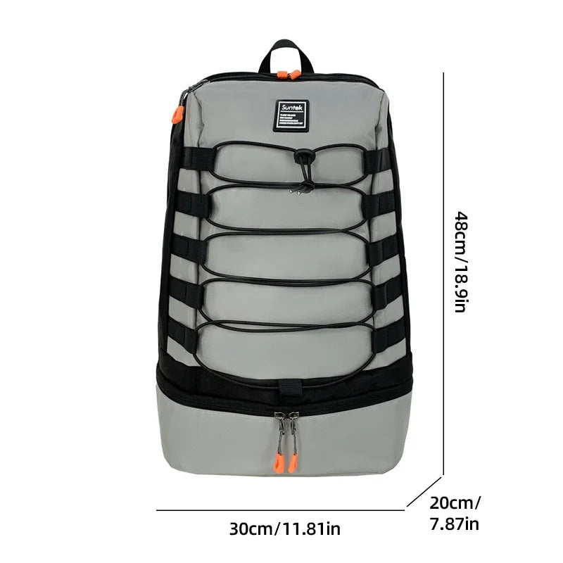 Oxford sport backpack shoes compartment multi-layer large capacity outdoor use - product image