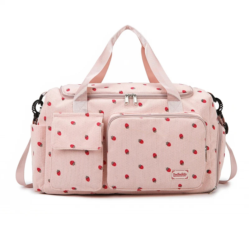Oxford sports duffel bag with wet dry separation and removable shoulder strap - product image