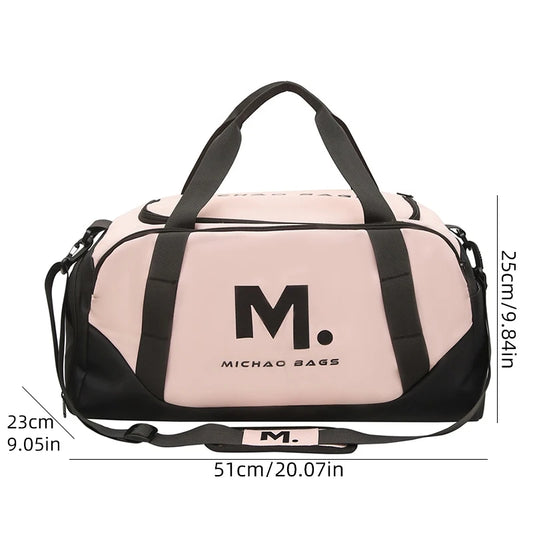 Oxford sports duffel bag with wet dry separation and removable shoulder strap - product image