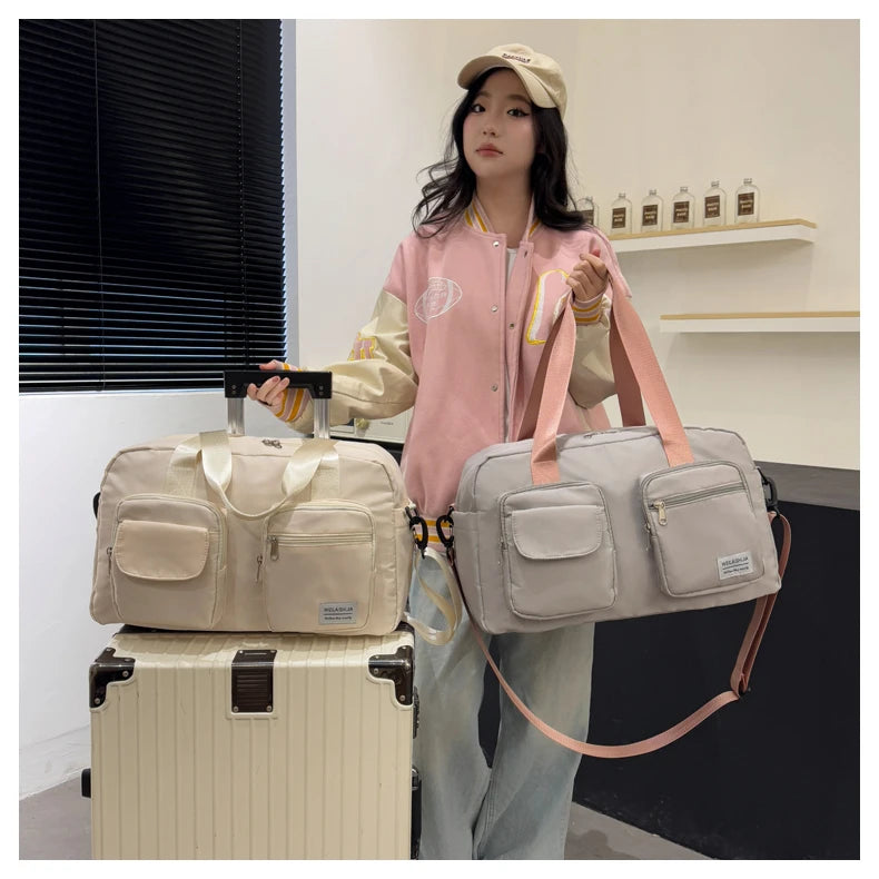 Oxford sports tote bag expandable wet dry separation multi-pocket travel duffel - product image