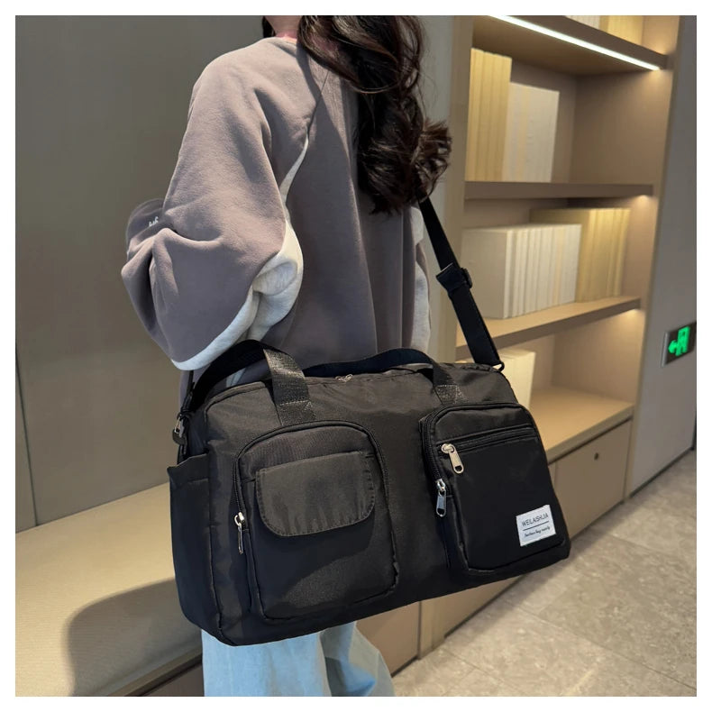 Oxford sports tote bag expandable wet dry separation multi-pocket travel duffel - product image