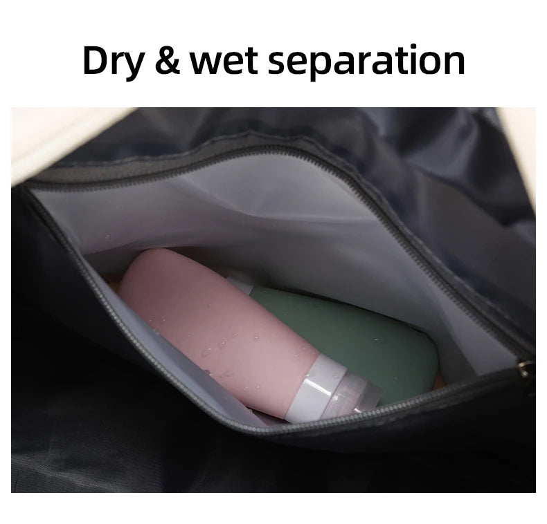 Oxford sports tote bag expandable wet dry separation multi-pocket travel duffel - product image