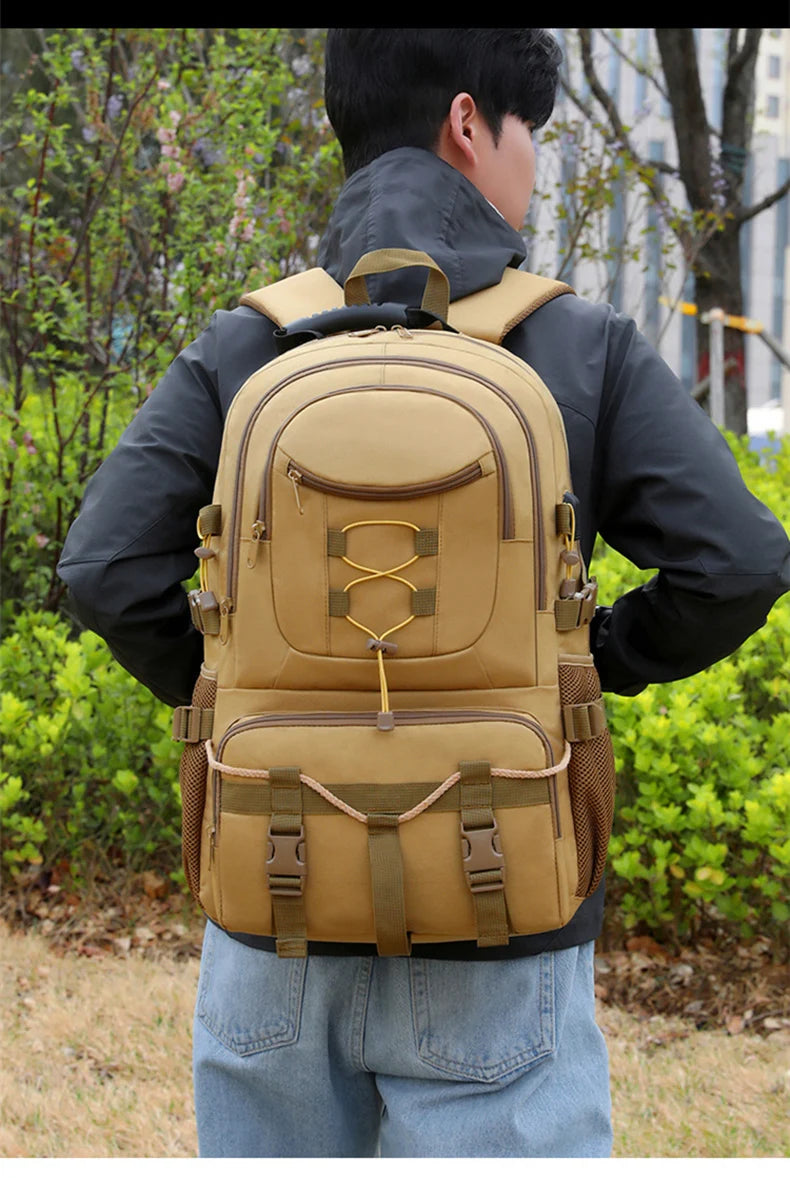Oxford usb tactical climbing backpack large capacity multi-pocket usb charging - product image