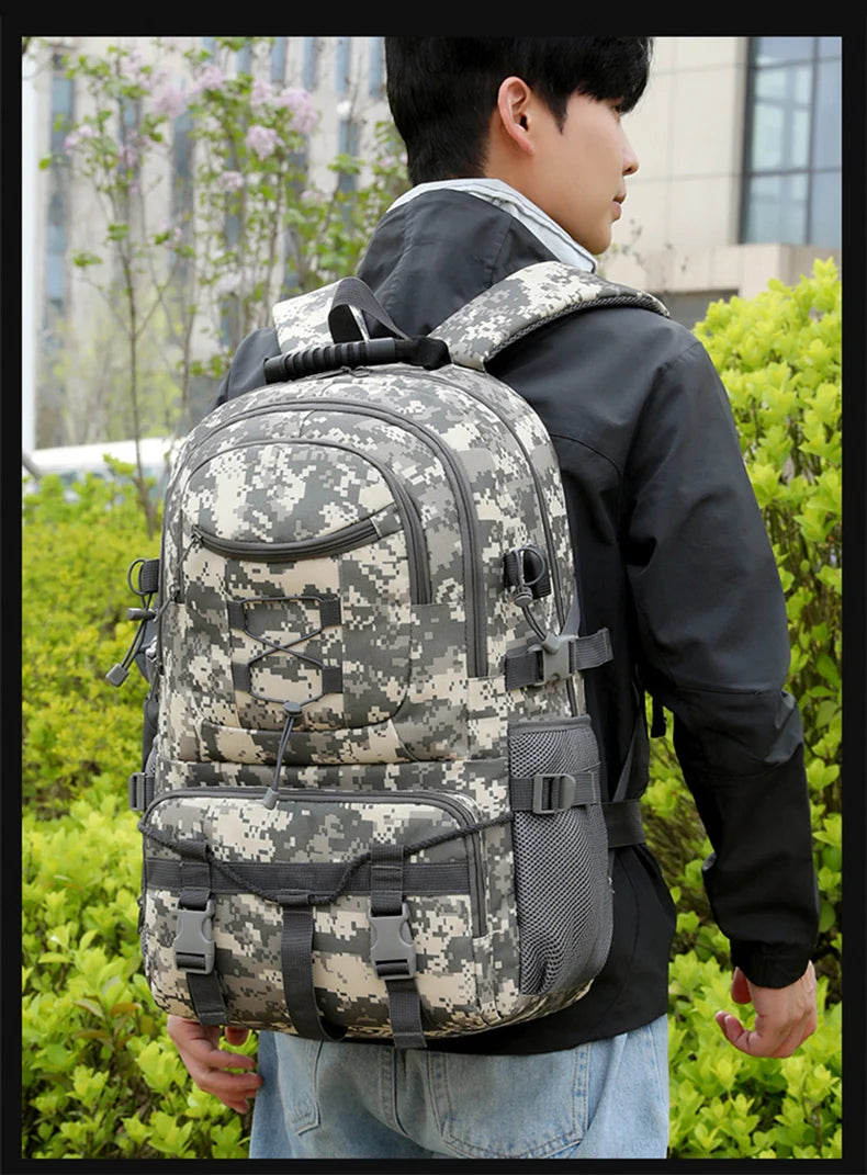 Oxford usb tactical climbing backpack large capacity multi-pocket usb charging - product image