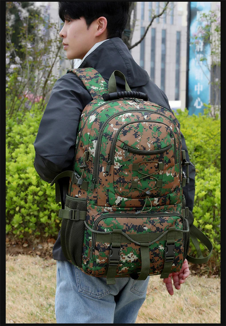 Oxford usb tactical climbing backpack large capacity multi-pocket usb charging - product image