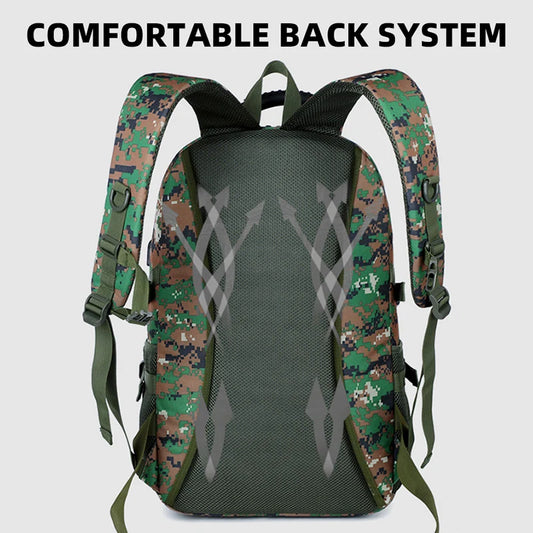 Oxford usb tactical climbing backpack large capacity multi-pocket usb charging - product image