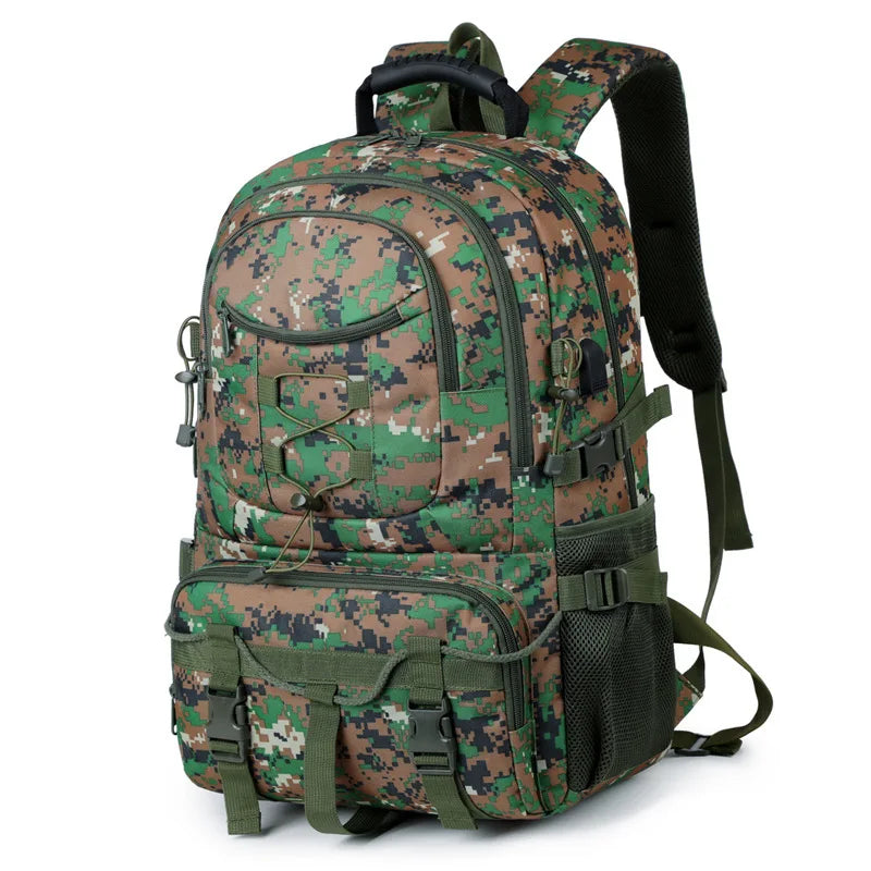 Oxford usb tactical climbing backpack large capacity multi-pocket usb charging - product image