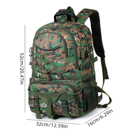 Oxford usb tactical climbing backpack large capacity multi-pocket usb charging - product image