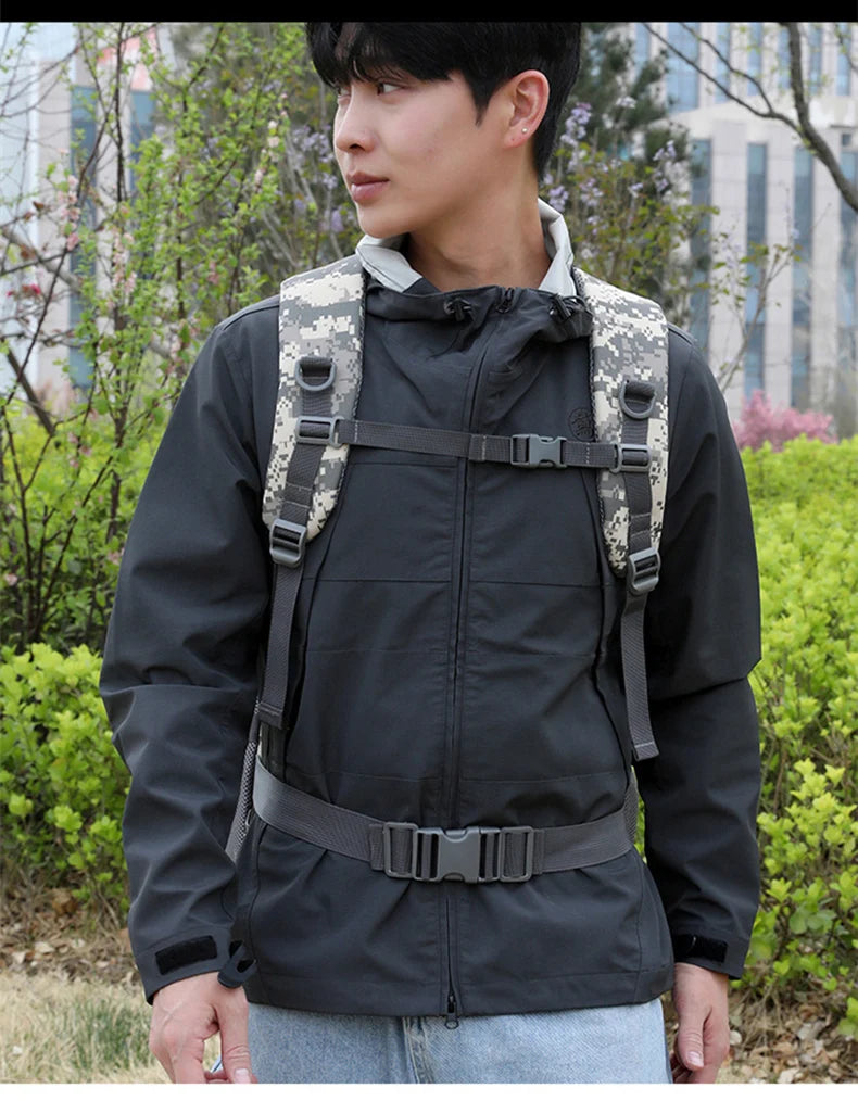 Oxford usb tactical climbing backpack large capacity multi-pocket usb charging - product image