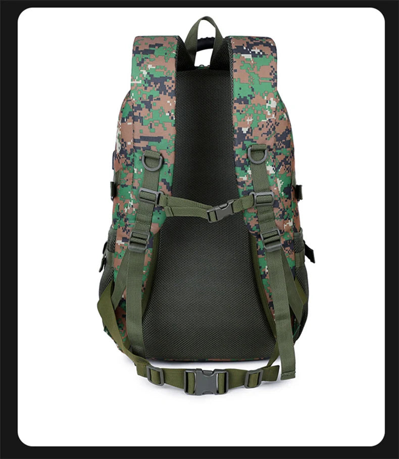 Oxford usb tactical climbing backpack large capacity multi-pocket usb charging - product image