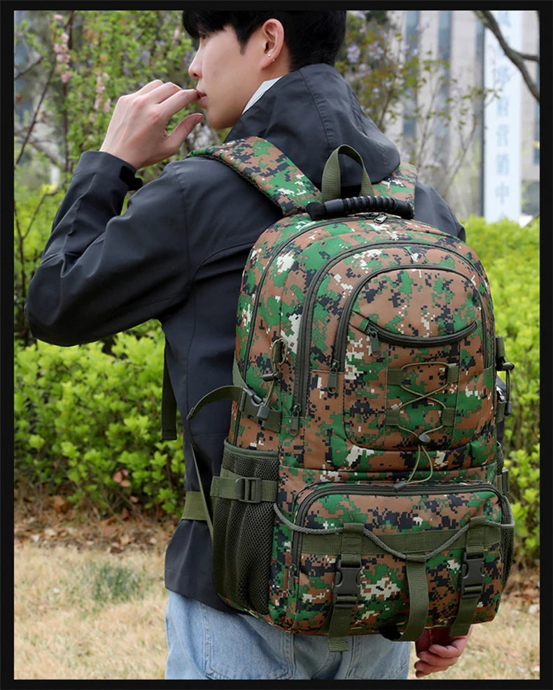 Oxford usb tactical climbing backpack large capacity multi-pocket usb charging - product image