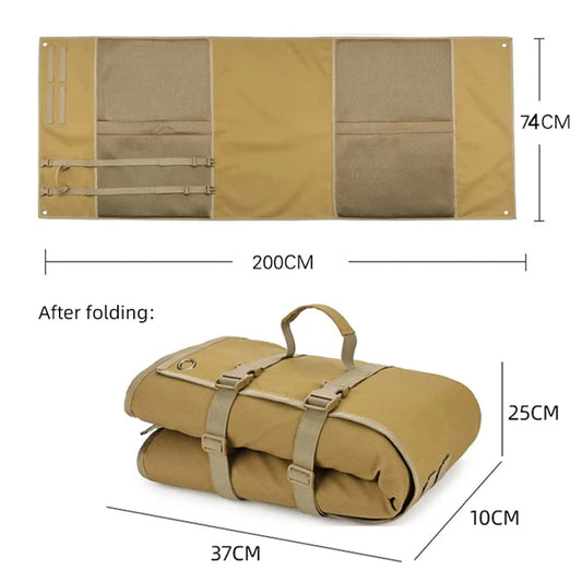 Portable camping shooting mat waterproof oxford fabric foldable with strap - product image
