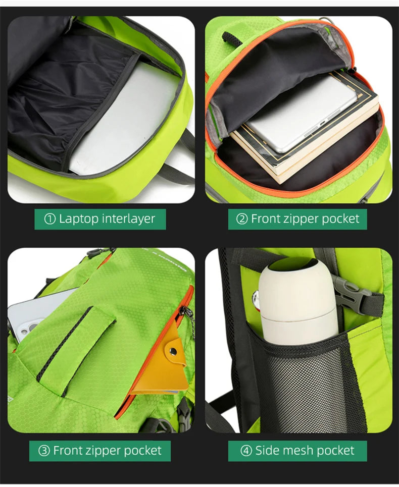 Portable ultralight camping travel backpack waterproof nylon multi-pocket - product image