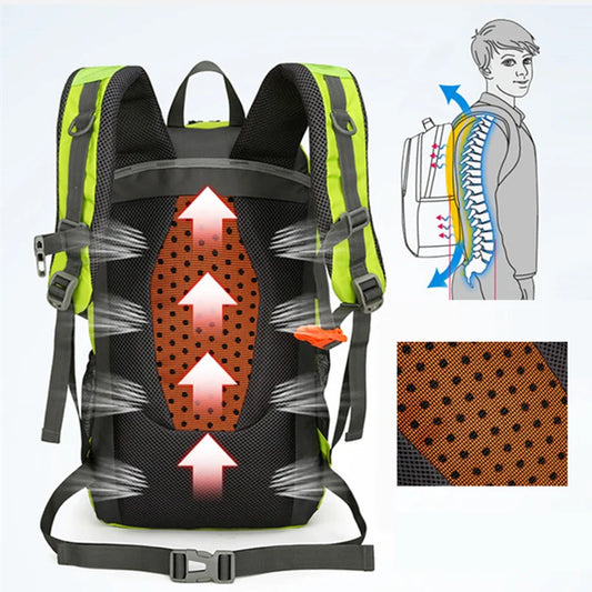 Portable ultralight camping travel backpack waterproof nylon multi-pocket - product image