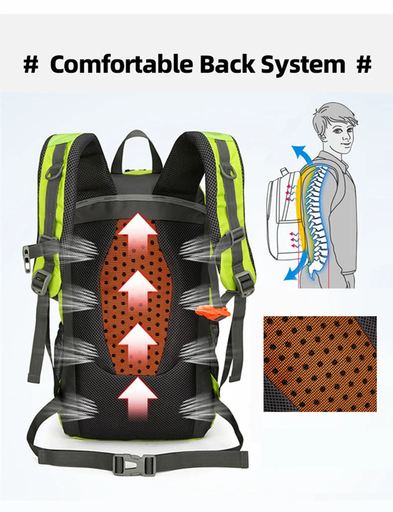 Portable ultralight camping travel backpack waterproof nylon multi-pocket - product image