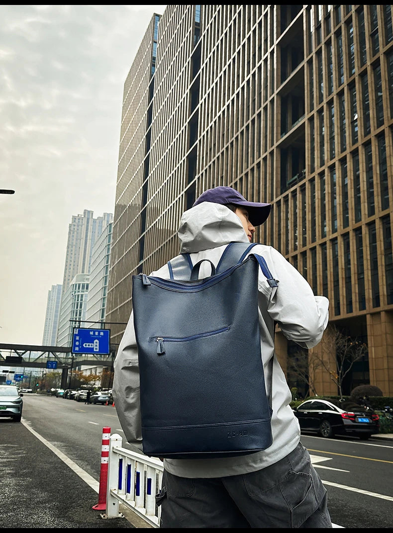 Pu climbing backpack large capacity multi-layer laptop commuting bag - product image
