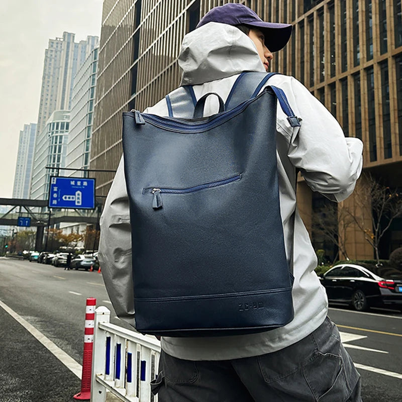 Pu climbing backpack large capacity multi-layer laptop commuting bag - product image