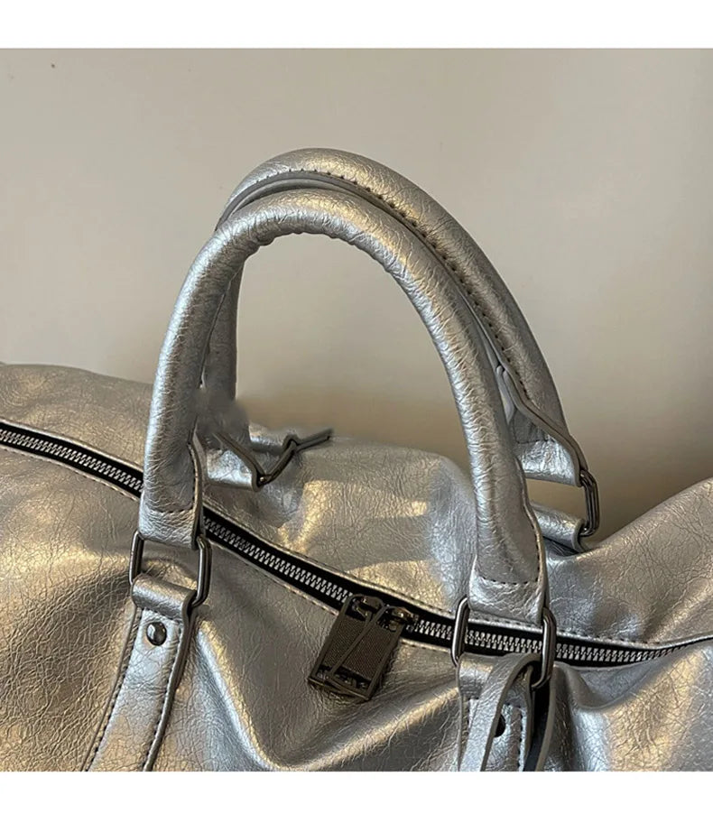 Pu fitness tote bag with large capacity waterproof crossbody handbag - product image