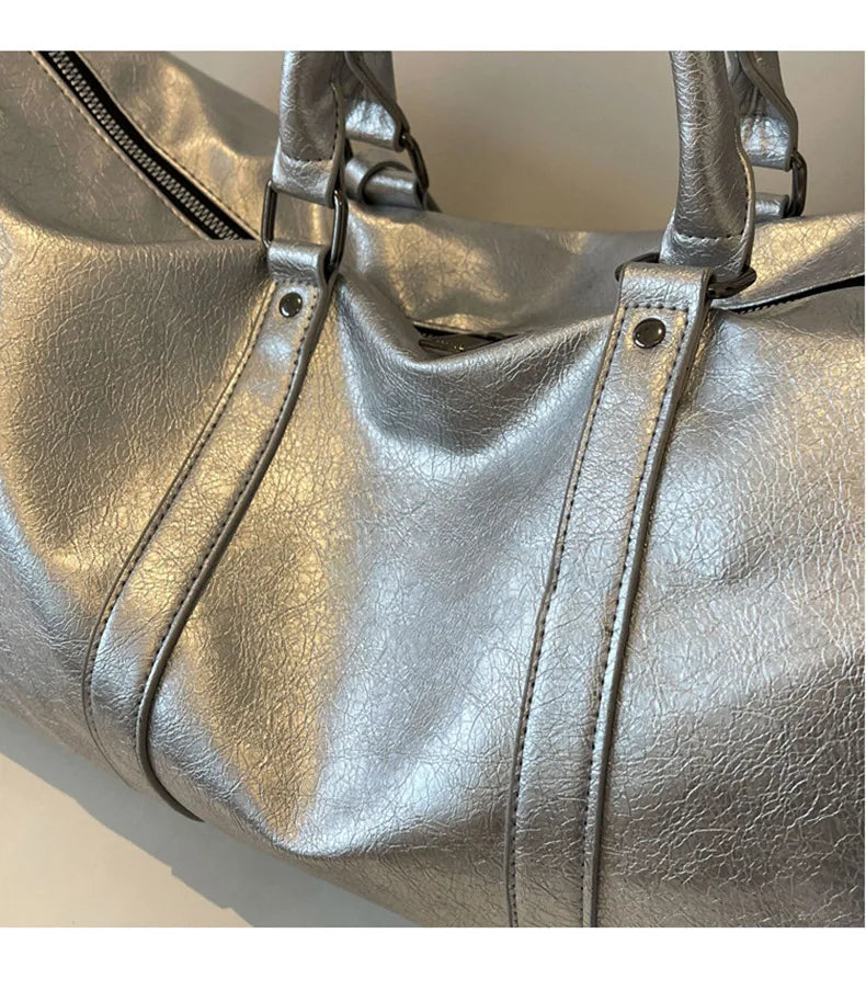 Pu fitness tote bag with large capacity waterproof crossbody handbag - product image