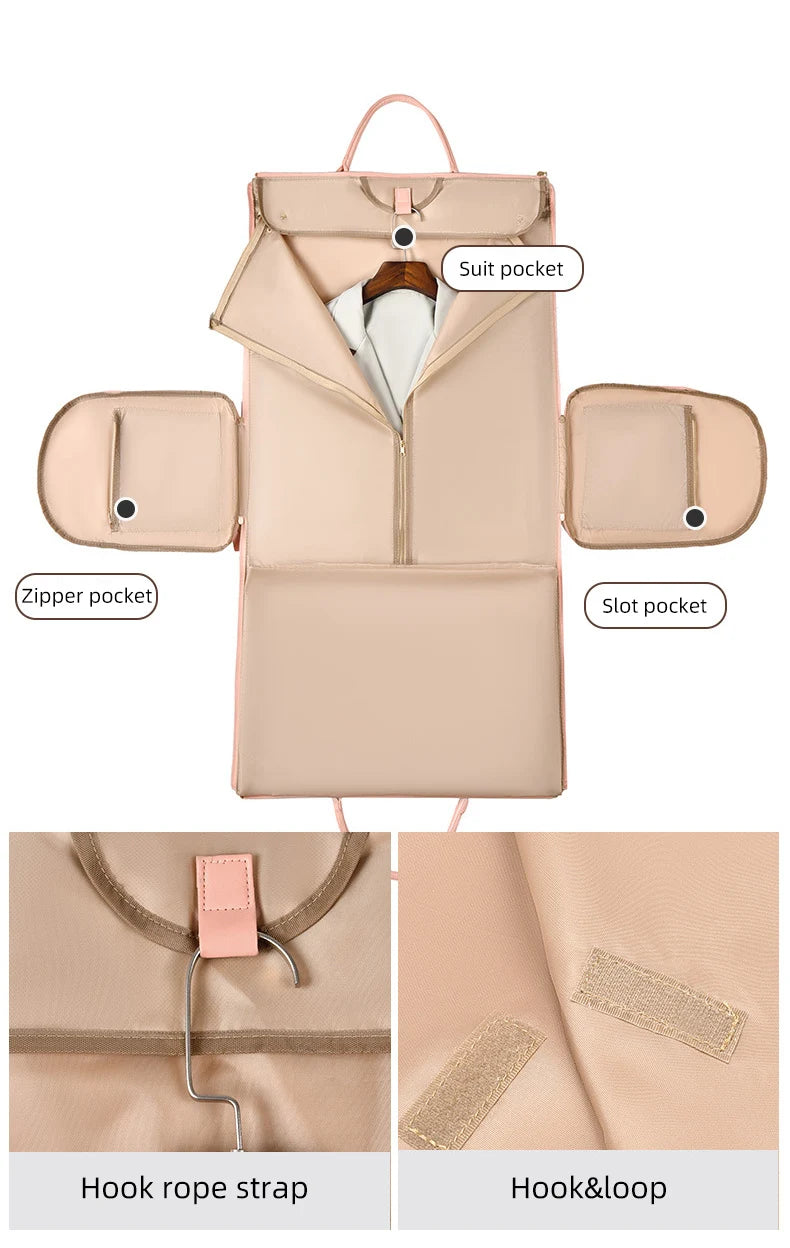 Pu foldable gym fitness shoulder bag waterproof multi-pocket large travel bag - product image