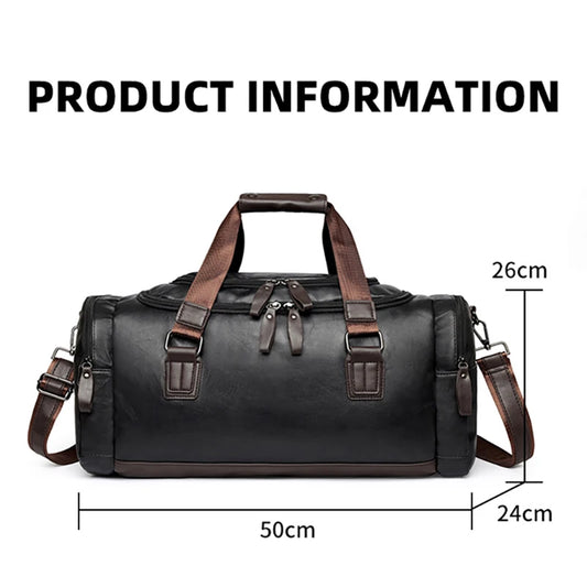 Pu gym travel duffel bag large capacity multi-pocket multi-carry shoulder bag - product image