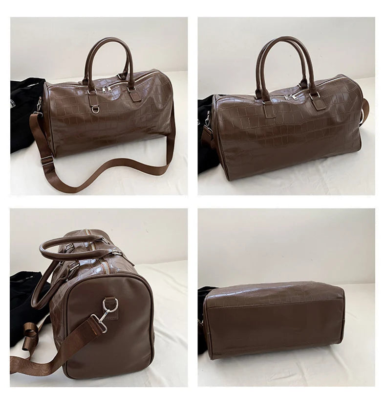 Pu multifunctional women's fitness shoulder bag with adjustable strap - product image