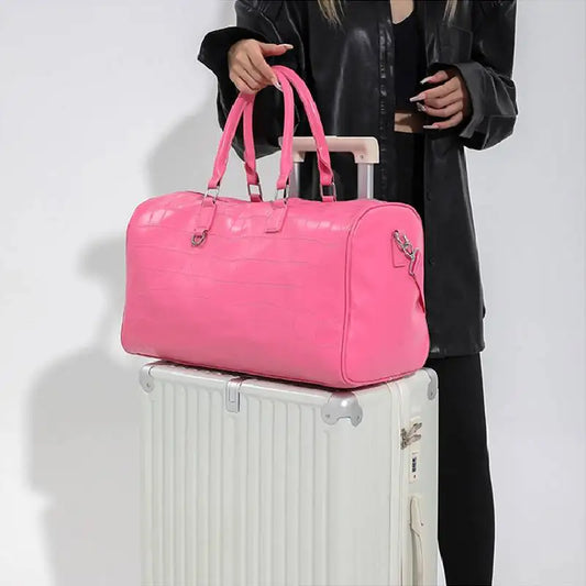 Pu multifunctional women's fitness shoulder bag with adjustable strap - product image