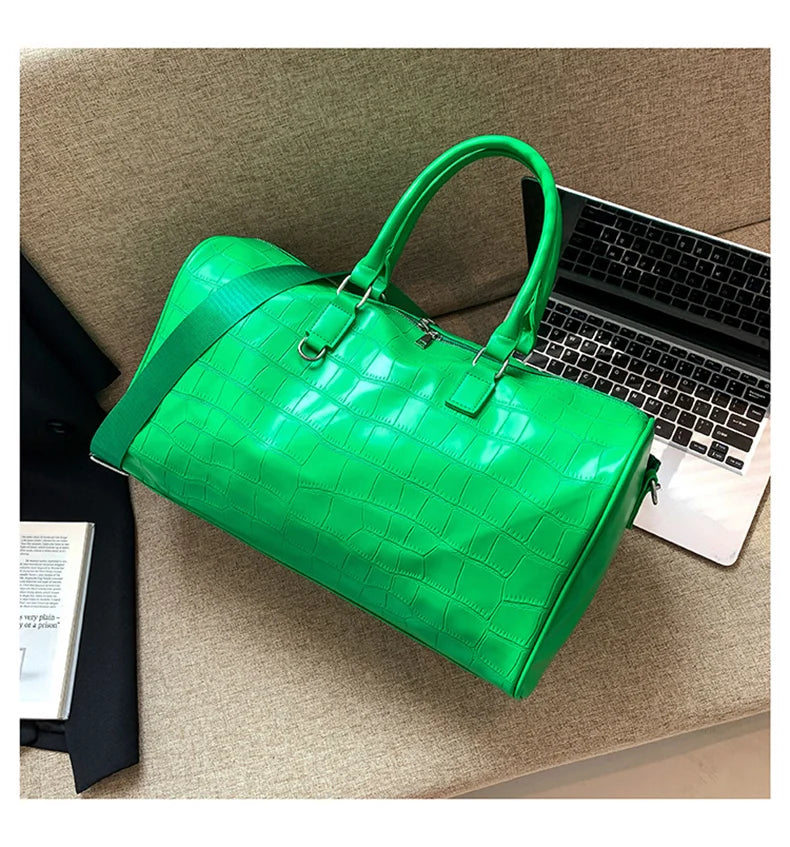 Pu multifunctional women's fitness shoulder bag with adjustable strap - product image