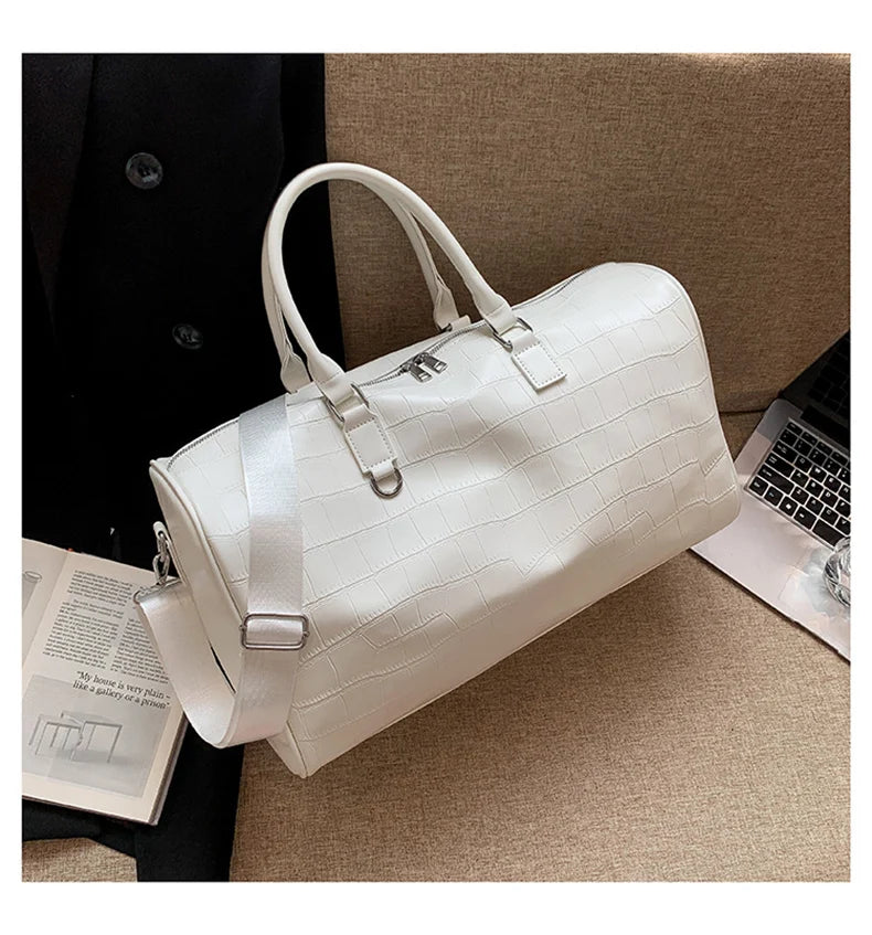 Pu multifunctional women's fitness shoulder bag with adjustable strap - product image