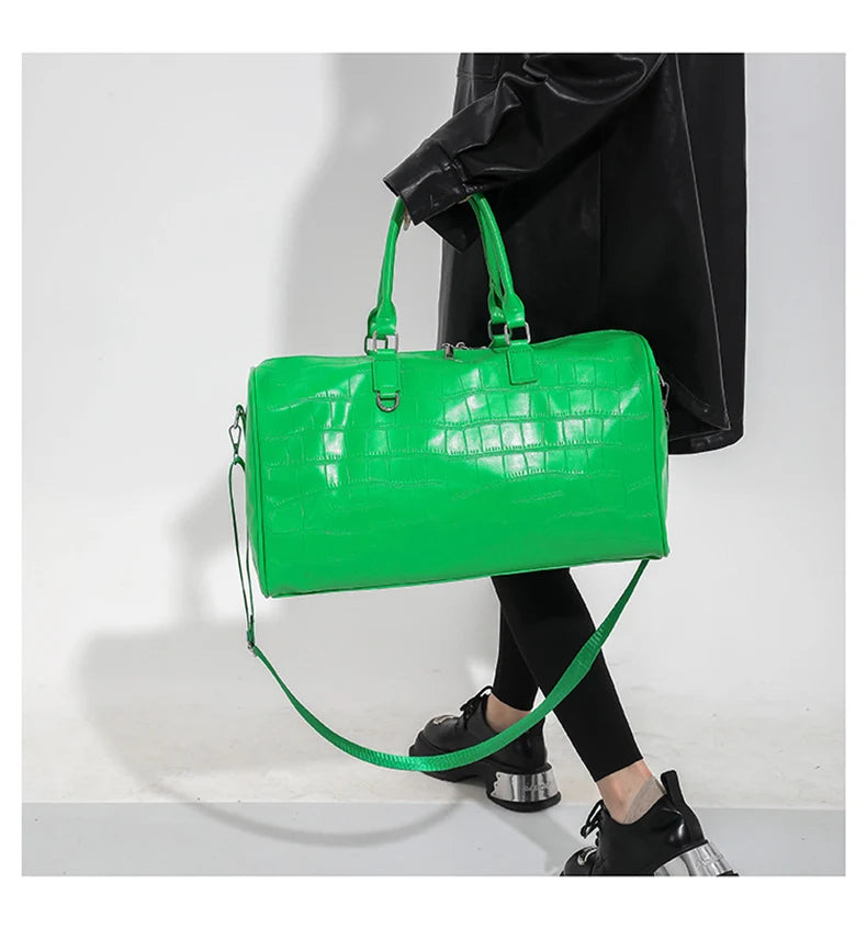 Pu multifunctional women's fitness shoulder bag with adjustable strap - product image