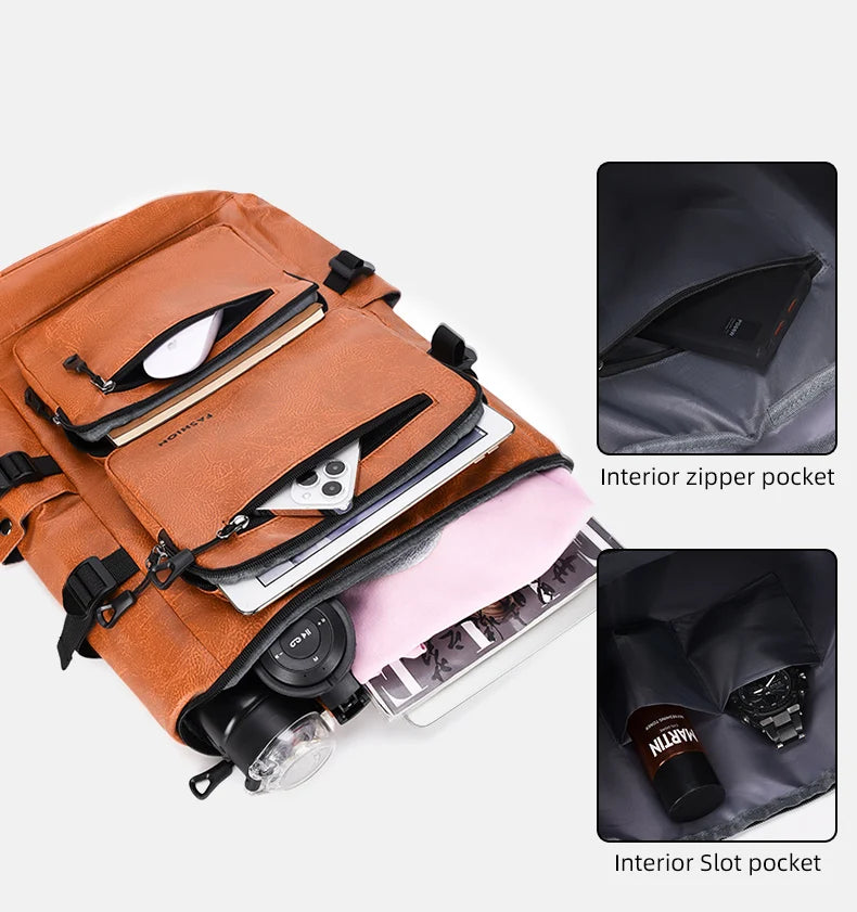 Pu outdoor climbing backpack laptop compartment multi-compartment business - product image
