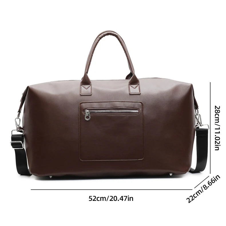 Pu sports duffel bag with wet dry separation and detachable shoulder strap - product image