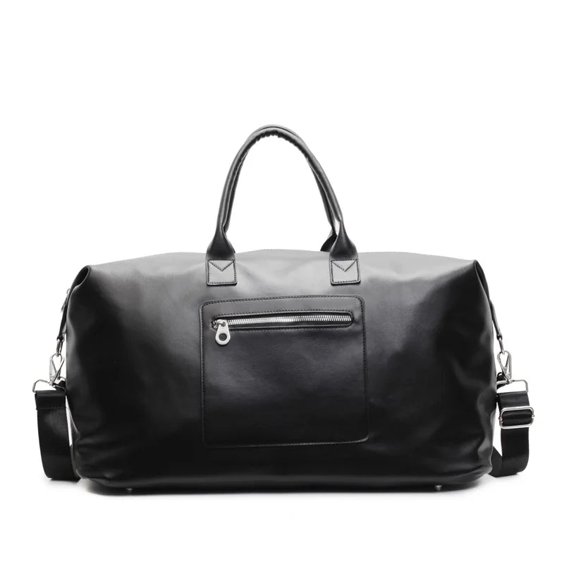 Pu sports duffel bag with wet dry separation and detachable shoulder strap - product image