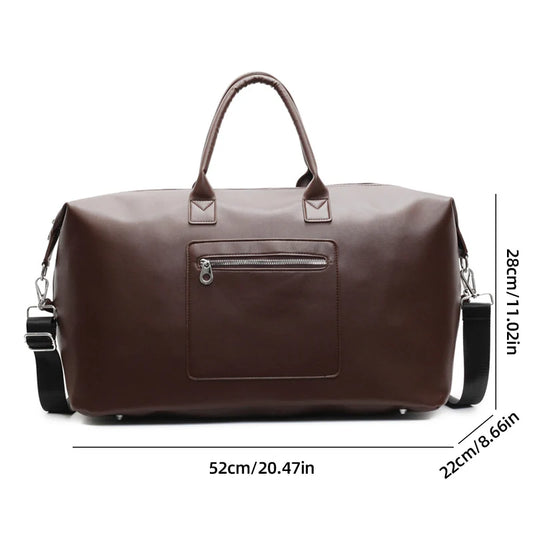 Pu sports duffel bag with wet dry separation and detachable shoulder strap - product image