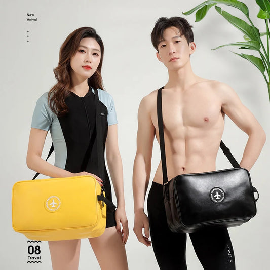 Pu waterproof dry bag for travel and water sports with dry wet separation - product image