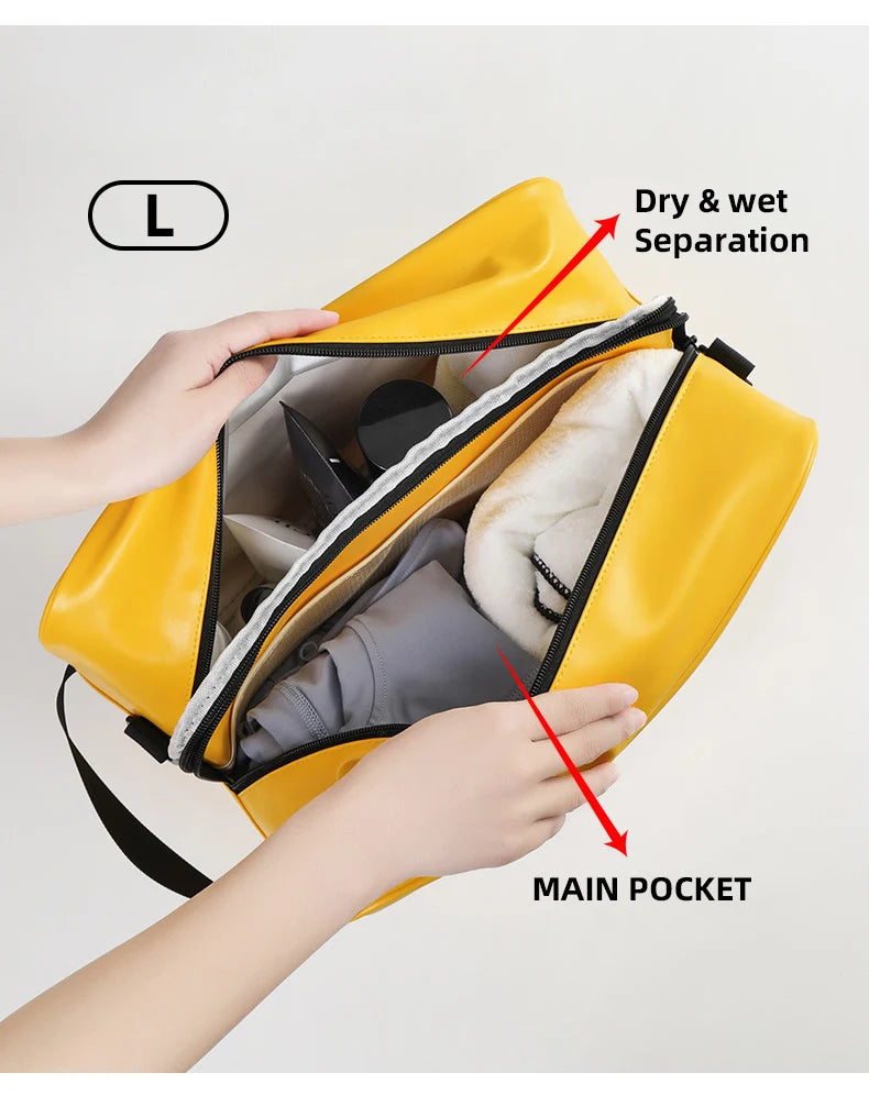 Pu waterproof dry bag for travel and water sports with dry wet separation - product image