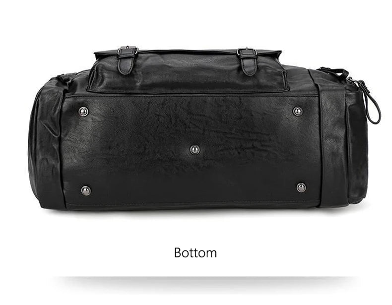 Pu waterproof gym bag with soft handle and shoe compartment - product image